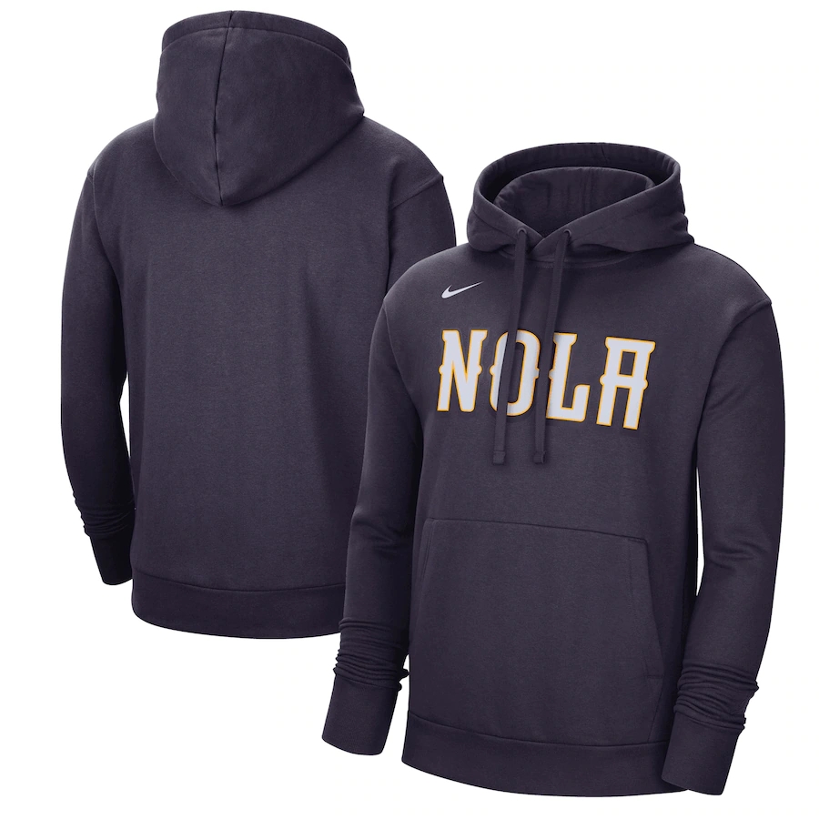 Men's New Orleans Pelicans Navy 2022/23 City Edition Essential Pullover Hoodie